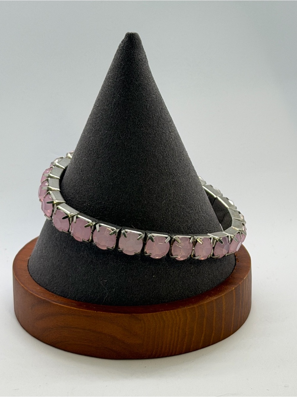 Pink Crystal Tennis Bracelet